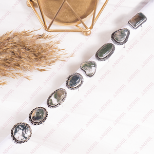 Bagues ajustables en agate mousse les plus saisissantes, pierres précieuses les plus bénéfiques pour la méditation, les fêtes et le port quotidien - Product Image 3