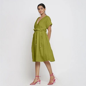 Robe courte indienne en coton fait à la main cadeau personnalisé femme robe de fête d'anniversaire élégante robe d'été robe imprimée en solde - Product Image 3