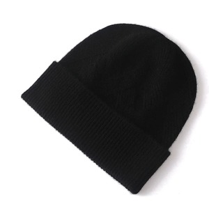 หมวกขนสัตว์แท้สำหรับผู้ชายหมวกขนสัตว์อบอุ่นฤดูใบไม้ร่วงฤดูหนาวหมวกผู้ใหญ่หมวกบีนนี่ถักใหม่หรูหรา - Product Image 3