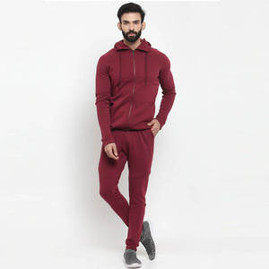 Ensemble de survêtement en coton avec fermeture éclair pour hommes et femmes, ensemble de vêtements de sport décontracté en deux pièces, tenue d'entraînement de gym, vêtements de course - Product Image 1