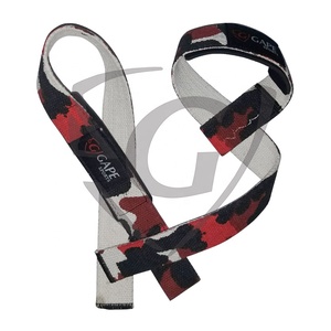 Soporte de muñeca de cuero acolchado de neopreno Unisex con logotipo personalizable OEM nuevo estampado de camuflaje verde correas de elevación para gimnasio seguridad en Fitness - Product Image 2