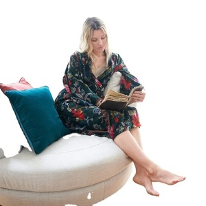 Robe décontractée kimono à fleurs du fabricant indien Super forte demande Top vente grande taille vêtements de nuit pour femmes pour l'été et le printemps - Product Image 4