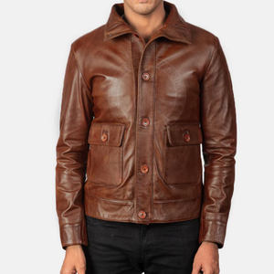 Chaqueta de Motociclista de Cuero Genuino para Hombre, Estilo Elegante, Largo Regular, Alta Calidad, Logotipo Frontal, Resistente al Viento, Transpirable, para Invierno - Product Image 3