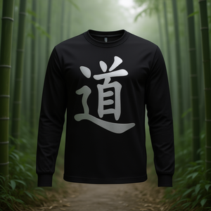 Camiseta china de manga larga Tao Dao, color negro, unisex, talla mediana para adultos - Product Image 3