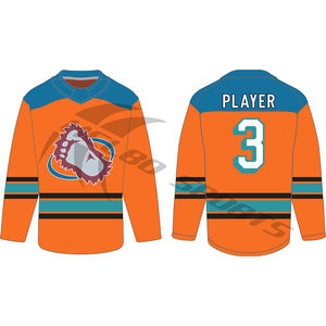 100% Polyester Ice Hockey Jersey Sublimation Printing Embroidery Four-Way Stretch Custom Team Name Brand for Boys Children - Product Image 6