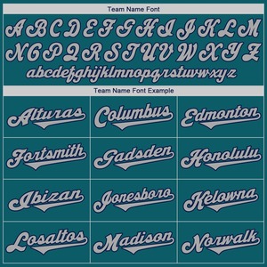 Camiseta de béisbol auténtica gris azulado personalizada-Azul marino - Product Image 4