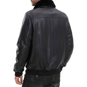 Chaqueta de Motociclista de Invierno con Capucha de Cuero Genuino para Hombre, Estilo Vintage, con Cierre de Cremallera y Forro de Algodón - Product Image 2