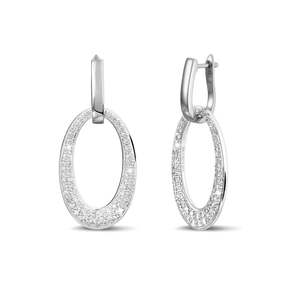 Pendientes de Oro Blanco de 18 Quilates con Diamantes Cultivados en Laboratorio, Claridad E VS, 2.1 Quilates, 15g, Par de Pendientes Brillantes, Joyería de Moda al por Mayor, Regalo para Mujer - Product Image 3