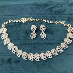 Latest Ethnic Indian Fashion Necklace for <b>Women</b> Antique Gold Plated with Zircon for Weddings Wholesale <b>Jewellery</b> Manufacturing - Product Image 1