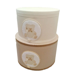 Boîte de rangement ronde en forme d'ours pour l'organisation des affaires de bébé - Product Image 1