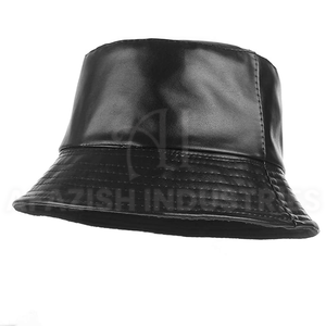 Sombrero de pescador de diseñador de cuero PU para adultos, sombrero de pescador de lana cálido de invierno y sombrero de cubo de felpa/esponjoso Reversible para mujer para pesca - Product Image 2