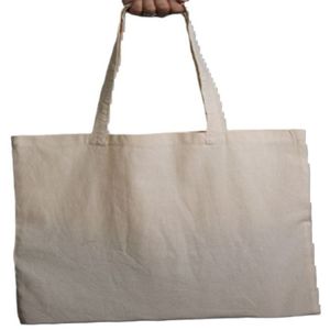 100% Cotton Canvas Tote Bag Custom Logo Printed Eco-Friendly Large Designer Travel Reusable Shopping Tote with Washable Feature - Product Image 5
