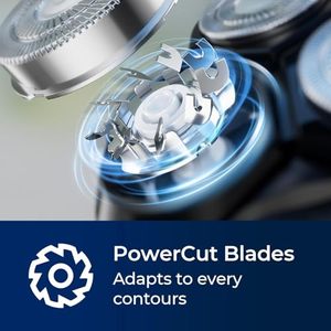 Rasoir électrique sans fil pour homme 3-en-1, rasoir de précision avec kit de voyage étanche, triple lame rapide pour barbe, nez et pattes de cheval - Product Image 6