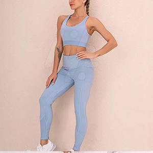 Ensemble de yoga léger pour femmes, taille plus, avec pantalon de sport respirant et soutien-gorge - Tailles et couleurs personnalisables - Product Image 5