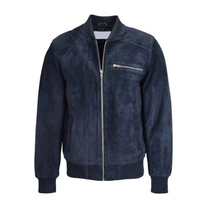 Veste bomber coupe slim coupe-vent en polyester haute performance pour homme, style vintage, fermeture éclair, hiver - Product Image 1