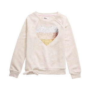 Felpa Invernale per Bambine Epic Threads, Bianca Taglia Media con Motivo a Cuori Paillettati su Jersey, Felpa con Cappuccio per Ragazze Più Grandi - Product Image 1