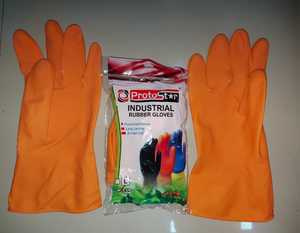 Gants enduits de paume en nitrile orange de la meilleure qualité très demandés - Product Image 1