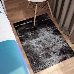 Black Stone Marble <b>Rug</b>, Printed <b>Rug</b> for Dining Room & Office Decor,Nonwoven Thin <b>Rug</b> - Product Image 2