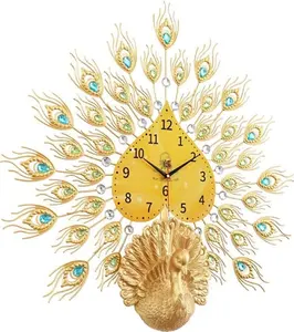 Ak Messing Pfau Metall Wanduhr und Uhr Uhr Digital dekorative Kinderzimmer Weihnachts geschenk für Wohnkultur