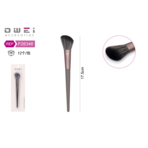 Pinceau de maquillage simple à grande tête grise de 17.5cm de longueur - Product Image 1