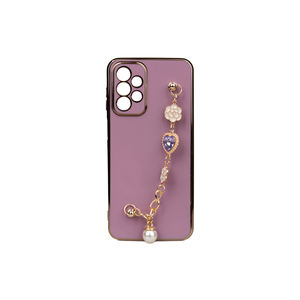 Funda de Silicona TPU Morada para Samsung Galaxy A23 4G, Protección Antigolpes para la Cámara, con Correa de Mano, Cubierta Protectora - Product Image 1