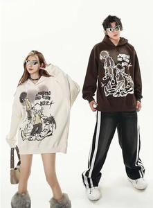 เสื้อฮู้ดดี้ผู้ชายลายกราฟิกดีไซน์ใหม่ สไตล์ฮิปฮอป สตรีทแวร์ ลำลอง ทรงโอเวอร์ไซส์ - Product Image 5