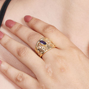 แหวนอัญมณี925ชุบทอง18K สำหรับงานแต่งงานงานปาร์ตี้วันครบรอบ - Product Image 3