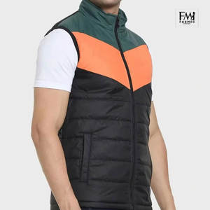 Chaleco acolchado sin mangas de talla grande estilo informal para hombre, chaleco de poliéster 100% con etiqueta privada - Product Image 1