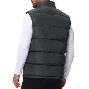 Chaleco Personalizado para Hombre, Abrigado y Cómodo para Invierno, Sin Mangas, con Logotipo en la Parte Delantera de Lona, Cuello Alto, Talla Grande - Product Image 2