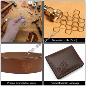 LT031M Tampon en cuir géométrique en nid d'abeille pour l'artisanat géométrique du cuir - Product Image 1