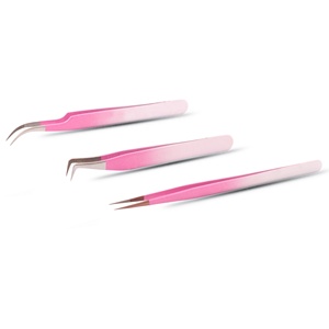 Hand-tested tips with no <b>gaps</b> ensuring a perfect sweet spot across <b>the</b> entire gripping surface eyelash extension tweezers - Product Image 1