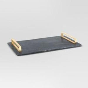 Plateau de service en résine fait main avec surface brillante à détails antiques, léger et durable, parfait pour les fêtes de thé - Product Image 6