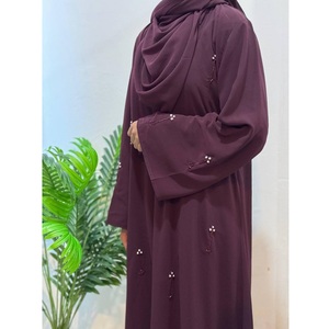 WS INTERNATIONAL Embroidered Model Hand Worked <b>Pink</b> Abaya Dubai for Jilbab Hot Selling Casual Niqab <b>Burka</b> Thobe for Muslim Women - Product Image 3