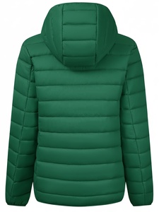 <b>Women</b> High Quality Outdoor <b>Lightweight</b> Puffer <b>Jacket</b> Full Zip <b>Hooded</b> Warm Winter Quilted Breathable Polyester/Cotton Outerwear - Product Image 2