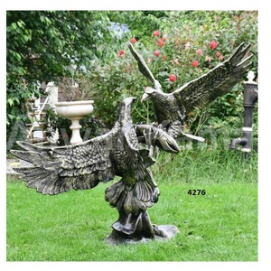 Venta caliente hierro fundido Floral pájaro jardín escultura resistente jardín escultura para jardín Parque patio Decoración - Product Image 4