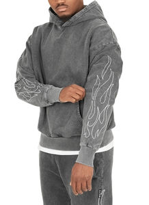 Nueva Sudadera con Capucha Térmica de Alta Calidad, Estilo Vintage Lavado, Personalizable con Impresión, Cómoda y Elegante, de Algodón para Hombre - Product Image 3