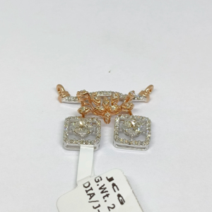 IGI certifié Premium diamant de luxe cultivé en laboratoire Tanmania Mangalsutra pendentif superbe rose blanc produit de haute qualité en or - Product Image 1