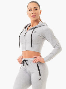 Nouveautés Vêtements de sport décontractés avec logo personnalisé Ensemble de survêtements courts 100% coton Short à capuche court 2 pièces de haute qualité pour femmes - Product Image 5