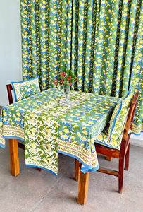 Latest Stylish Traditional Hand Block Printed Embroidered 100% Pure Cotton Canvas <b>Table</b> Runner Floral <b>Table</b> Runners - Product Image 2