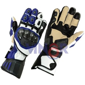 Gants de moto en cuir durables avec compatibilité tactile, respirants et coupe-vent pour la conduite en extérieur - Légers et unisexes - Product Image 1