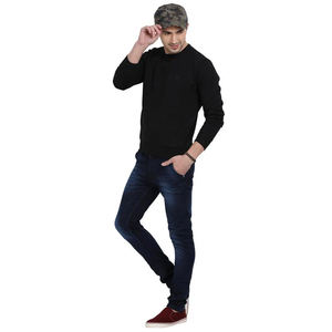 Sudadera de cuello redondo para hombre con logotipo personalizado ropa de calle cómoda de secado rápido para el invierno más vendido último diseño teñido liso - Product Image 5