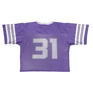 เสื้อลาครอสผู้ชายคอวีตาข่าย 34 สีดำสีเหลืองระบายอากาศได้ดีแขนสั้นผู้ใหญ่ทรงปกติ - Product Image 4