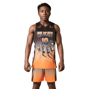 Customized Design Breathable Anti-Bacterial Plus <b>Size</b> Digital Print <b>Basketball</b> Kit Sports Uniform Sets 100% Polyester Unisex - Product Image 1