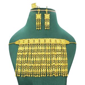 Ramadan spécial dubai ensembles de bijoux en or collier de mariée Martasha ensemble de bijoux indiens Bracelet boucles d'oreilles collier ensembles de bagues - Product Image 5