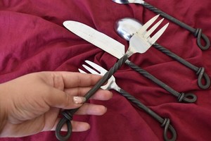 Juego de cubiertos de metal con mango de nudo de la mejor calidad a bajo precio del fabricante y exportador indio - Product Image 6