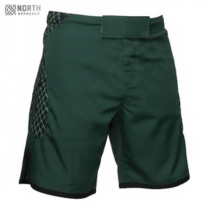 Shorts de combat MMA pour hommes de haute qualité, personnalisables, vierges, à motif uni, anti-plis, teinture unie, prix de gros, vente chaude - Product Image 1