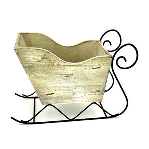 Traîneau en métal de couleur blanche de conception de luxe pour la décoration de Noël fait avec des tailles personnalisées avec des tailles de 12x6.25 pouces - Product Image 6