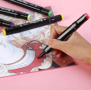 30/80/168 Colors Dual Tip Alcohol Art <b>Markers</b> Set with Canvas Bag Drawing <b>Marker</b> <b>Pen</b> for Sketching Coloring Fine and Dual tip - Product Image 2