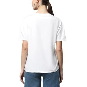 เสื้อยืดผู้หญิงคุณภาพสูงสำหรับฤดูร้อน แขนสั้น ไซส์ใหญ่ ผ้าเจอร์ซีย์ ระบายอากาศได้ดี สีพื้น ย้อมสีเรียบ 100% ผ้าฝ้าย แห้งเร็ว - Product Image 2