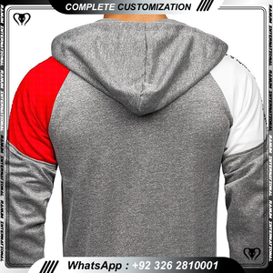 OEM al por mayor sudaderas con capucha de los hombres Full Zip Up Custom Print Logo Hoodie para el hombre - Product Image 5